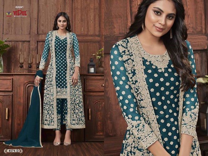 Ayaan By Vipul Embroidery With Koti Designer Salwar Suits